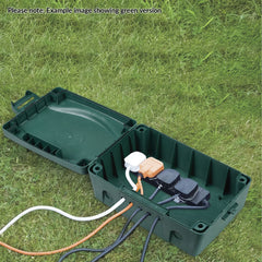 Masterplug wetterfester Elektrokasten, dunkelgrau, IP54, Outdoor-Gartenstrom