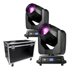 2x ADJ Vizi BSW 300 LED Moving Head inc Flightcase