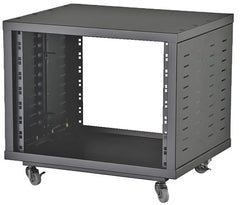 Pulse 8U 19" Universeller offener Rackschrank mit Rollen, Schwarz für Serverdaten