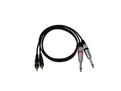 Omnitronic Adapterkabel 2XKlinke/2XRCA 1M Schwarz