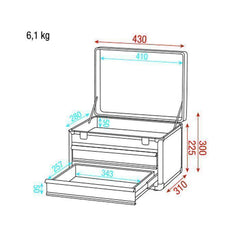 DAP Toolcase 2 Stage PA Equipment Flightcase Tool Roadie Storage