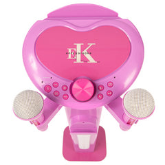 Einfache Karaoke-Bluetooth-Karaoke-Maschine mit Singalong-Sockel für Kinder, Rosa