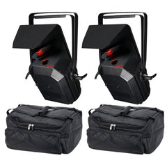 2x Equinox Helix Scan XP 150W Scanner LED Light inc Bags