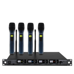 W Audio DQM 600H Quad Radio Microphone Handheld Wireless Mic System CH38