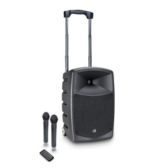 LD Systems ROADBUDDY 10 HHD 2 Enceinte Bluetooth à batterie avec table de mixage et micros