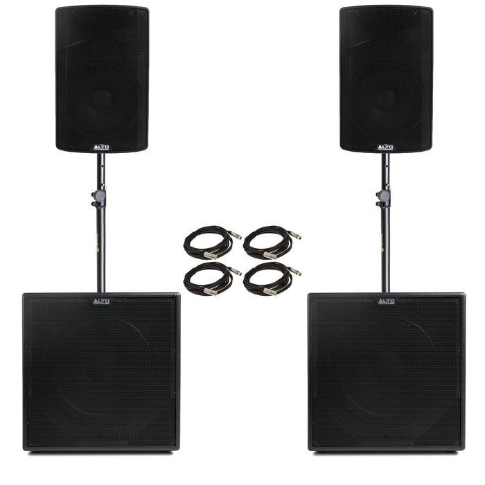 Alto Professional TX412 & TX18S PA Bundle 3200W Bluetooth DJ Sound Sys ...