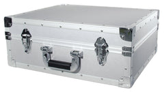 Roadinger Turntable Flight Case Silver Flightcase DJ Disco Decks Vinyl Case
