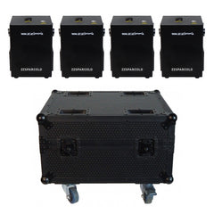 4x ZZip Effet fontaine à étincelles froides avec Flightcase