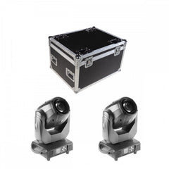 Flash SPOT LED 150 Moving Head x2 with Flight Case 150W LED Spot Bundle