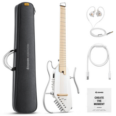 Donner HUSH-1 White - Electric Travel Guitar