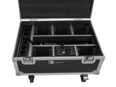 Roadinger Flightcase 6x AKKU IP TL-3 QCL Trusslight CRMX with Charging Function and Castors