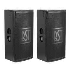 2x BST BMT312 Active 3-Way 12" 800W RMS Speaker Box with DSP & Triple Class D Amplification