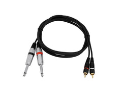 Omnitronic Adapterkabel 2XKlinke/2XRCA 1,5M Schwarz