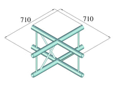 Pièce transversale 4 voies Alutruss Bilock Bq2-Pac41V