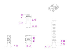 Connecteur de bande LED Eurolite 4 broches 10 mm