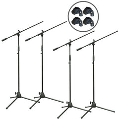 4x Thor MS003 Tripod Microphone Stand Black *BSTOCK*
