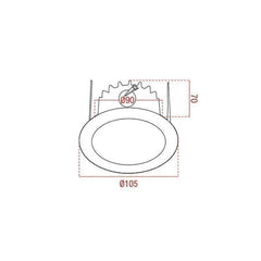 Artecta Hoorn 90 Rond 4000K Adj. Blanc 230V 7,5W 60� 600Lm