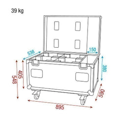 DAP Flightcase for 4x Showtec PHANTOM 70 BEAM / 120 WASH Moving Head