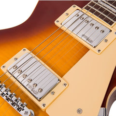 Vintage V100 Guitar- Flame Iced Tea