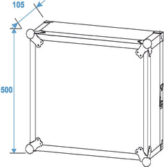 Roadinger Verstärker-Rack Pr-2St, 10 HE, 57 cm tief