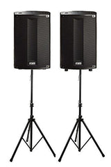 2x FBT ProMaxX 114A 14" 900w Active Speakers inc. Tripod Speaker Stands