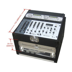 Jv Case CARPET DJ MIXER CASE 5U + 11U Flightcase CD Player Audio System