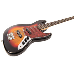 Vintage V49 Coaster Series Bass Guitar - 3 Tone Sunburst