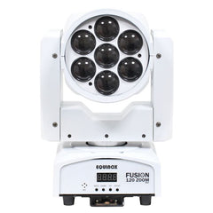 2x Equinox Fusion 120 Zoom MKII (boîtier blanc) lampe à tête mobile