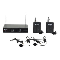 Gemini VHF-02HL Dual Channel VHF Lavalier Wireless Microphone System
