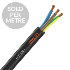 Câble en caoutchouc Titanex H07-RNF 2,5 mm à 3 conducteurs - Longueur coupée