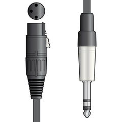 chord Câble audio classique XLR Femelle - Prise Jack TRS 1,5 m