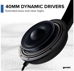 Gemini DJX-200 Black DJ Headphones