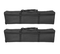 Plugger 2 x Height Adjustable Podium Black 106-195cm Totem inc Flightcase *B-STOCK*