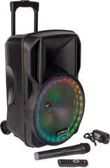 PLS PARTY-12RGB Battery PA Speaker Sound System + Wireless Microphone *B-Stock