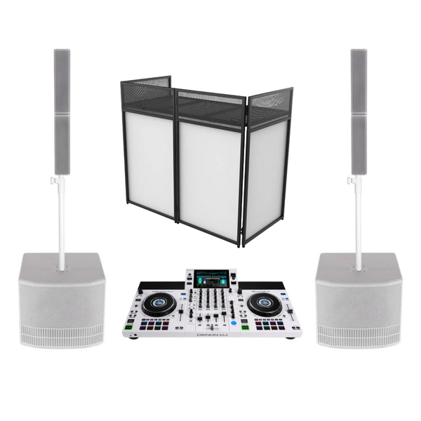 dB Technologies ES503 White DJ Event Package inc Denon SCLIVE4 White