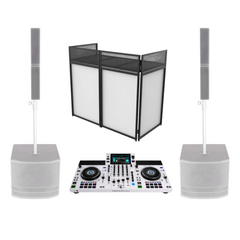dB Technologies ES503 White DJ Event Package inc Denon SCLIVE4 White