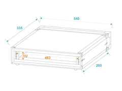Roadinger Rack Profi 1U 25Cm