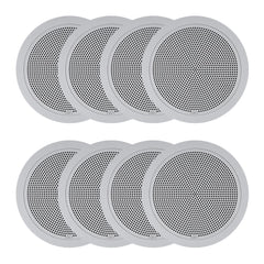 8x RCF 6W 100V Enceinte de Plafond Professionnelle Double Cône (Blanc)