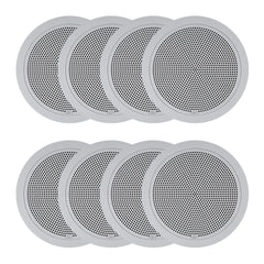 8x RCF 6W 100V Dual Cone Professional Ceiling Speaker (White)