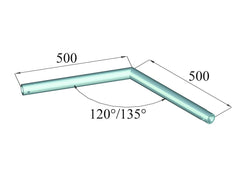 Alutruss Decolock Dq1-Sc23 2-Way Corner 135? Bk