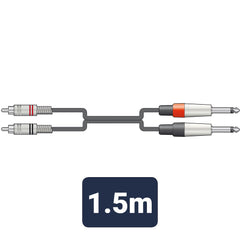 chord Classic Audio Lead 2 Mono Jacks - 2 RCA 1.5m