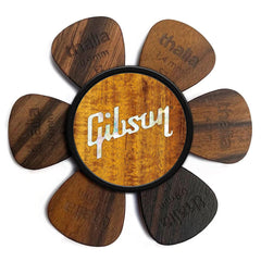 Thalia Gibson Pick Puck - Aaa Hawaiian Curly Koa With Gibson Pearl Logo