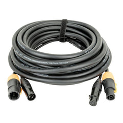 DAP ProPower True1 / XLR 5 pole Hybrid Cable 10m DMX Lighting Combo Lead