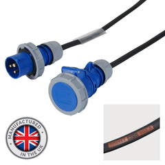 Câble eLumen8 30m 2,5mm IP67 Bleu 16A Mâle - 16A Femelle