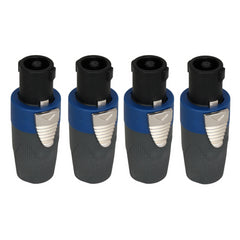 Bundle of 4x PEAK-4 Speakon 4-pin Turnlock Connectors