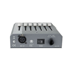 Showtec SDS-6 DMX-Controller, Faderpult, 6 Kanäle, batteriebetrieben und Netzteil