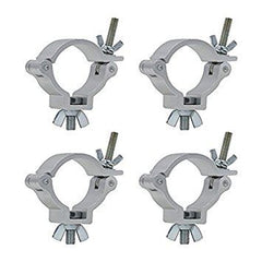 4x Eurolite TC50S Aluminium 50kg Silver Half Coupler Truss Clamp