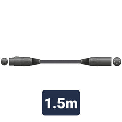 Citronic Braid XLRF-XLRM Blk 1.5m