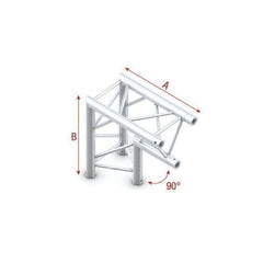 Milos Corner 90° sommet vers le bas Pro-30 Triangle P Truss