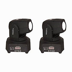 Ibiza Light 10W White LED Beam Moving Head DJ Disco Lighting Effect [x2]